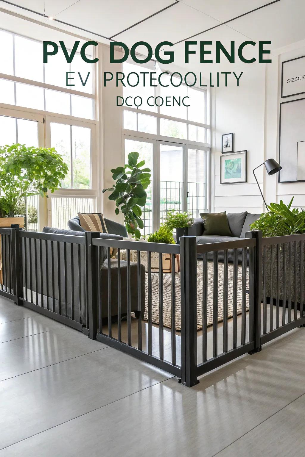 A versatile and eco-friendly PVC dog fence for modern homes.