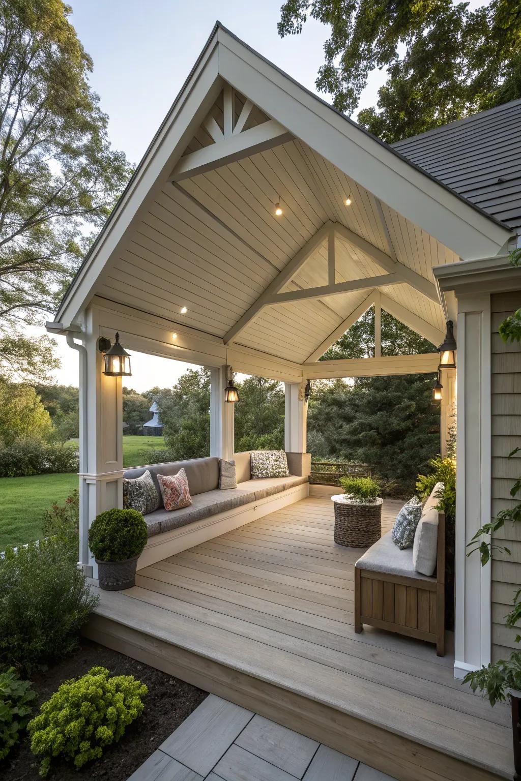 Fitted seating offers comfort and style in one.