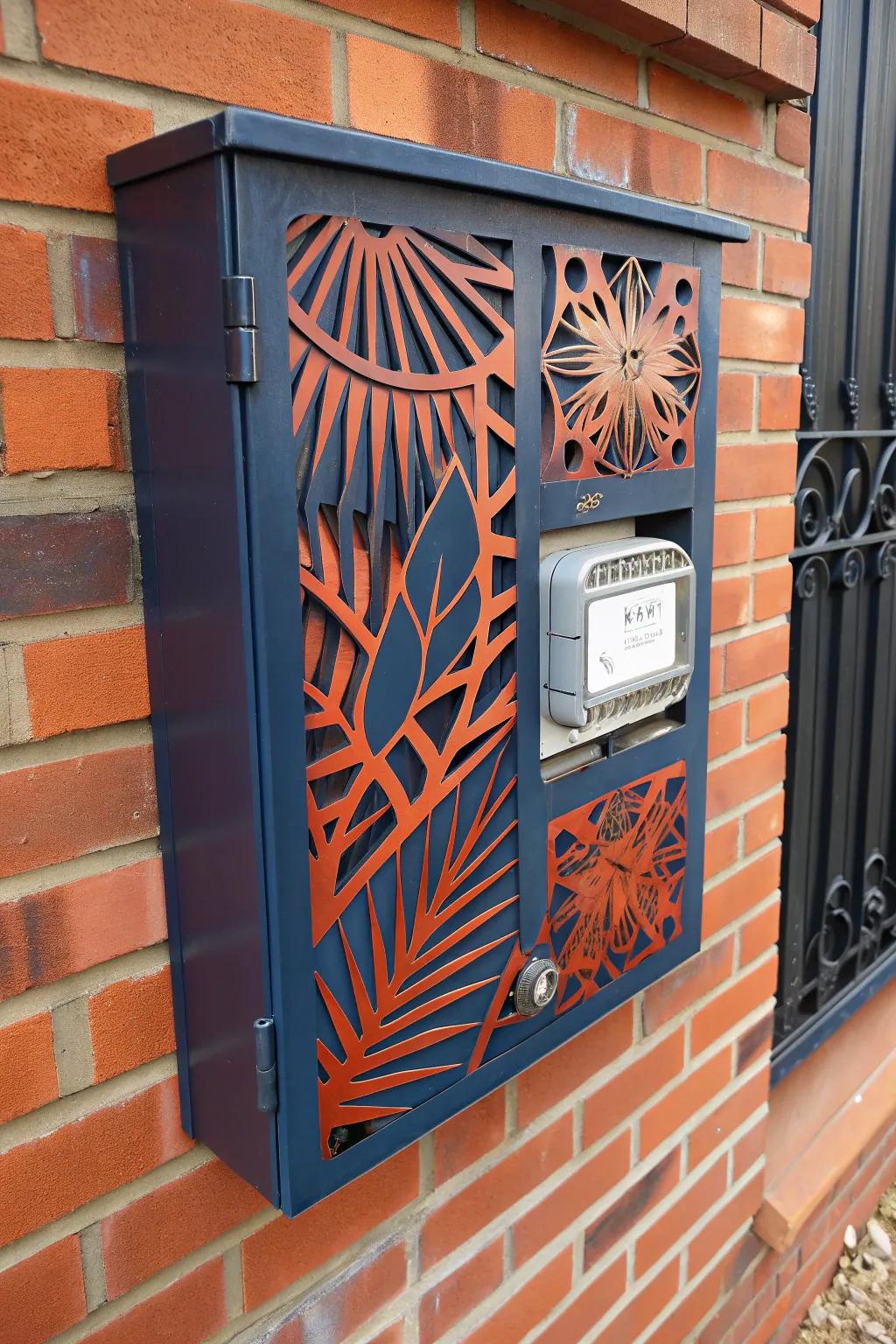 Transform utility into art with striking metal sheet designs.