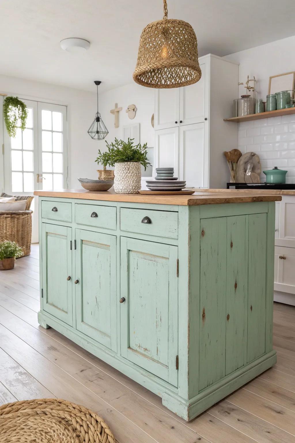 Transform your kitchen with an upcycled island—where craftsmanship meets simplicity.
