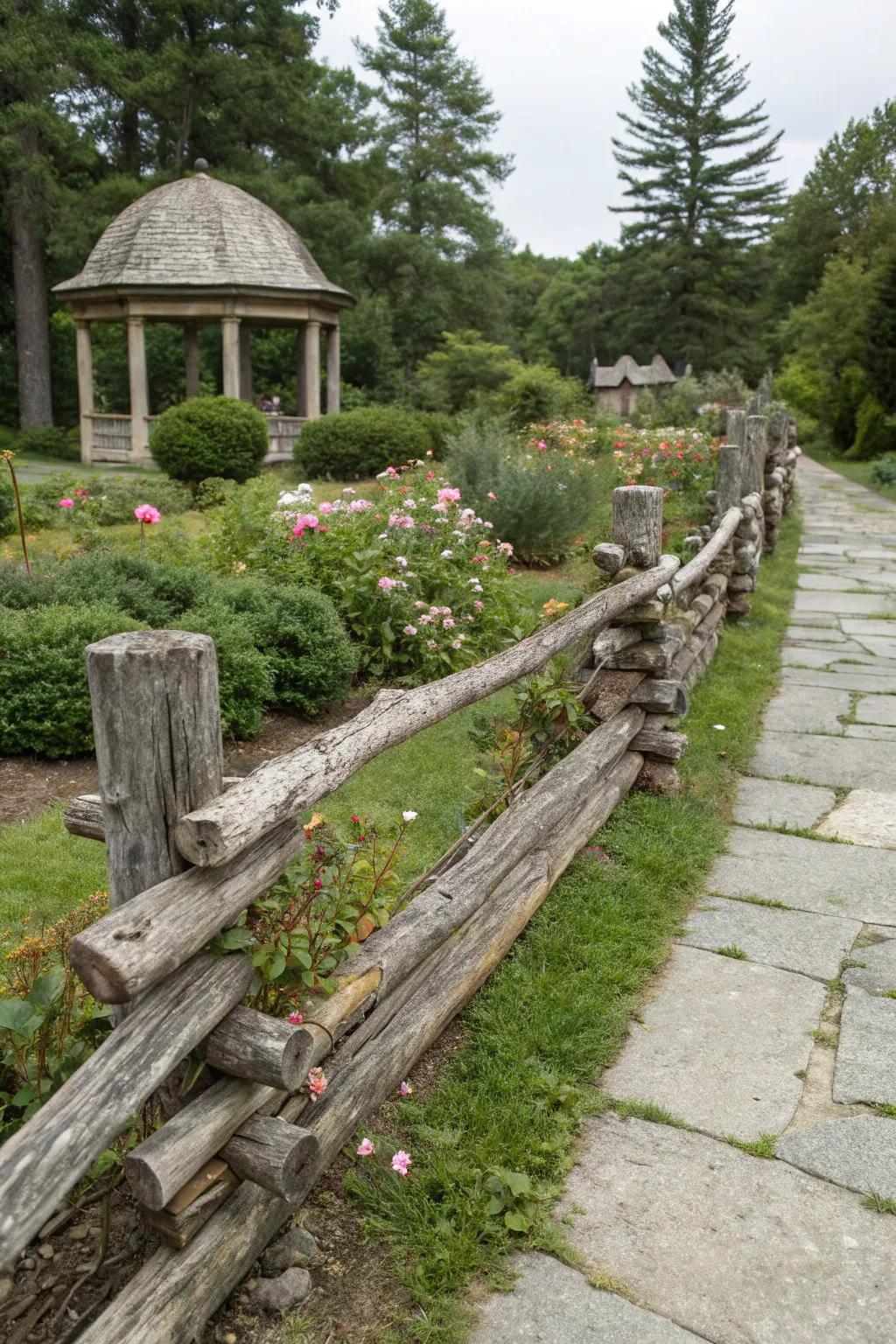 Ancient log styles bring timeless techniques to modern gardens.