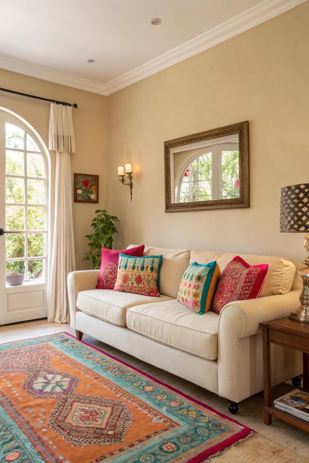 Unexpected color accents add energy and interest to this modern lodge.