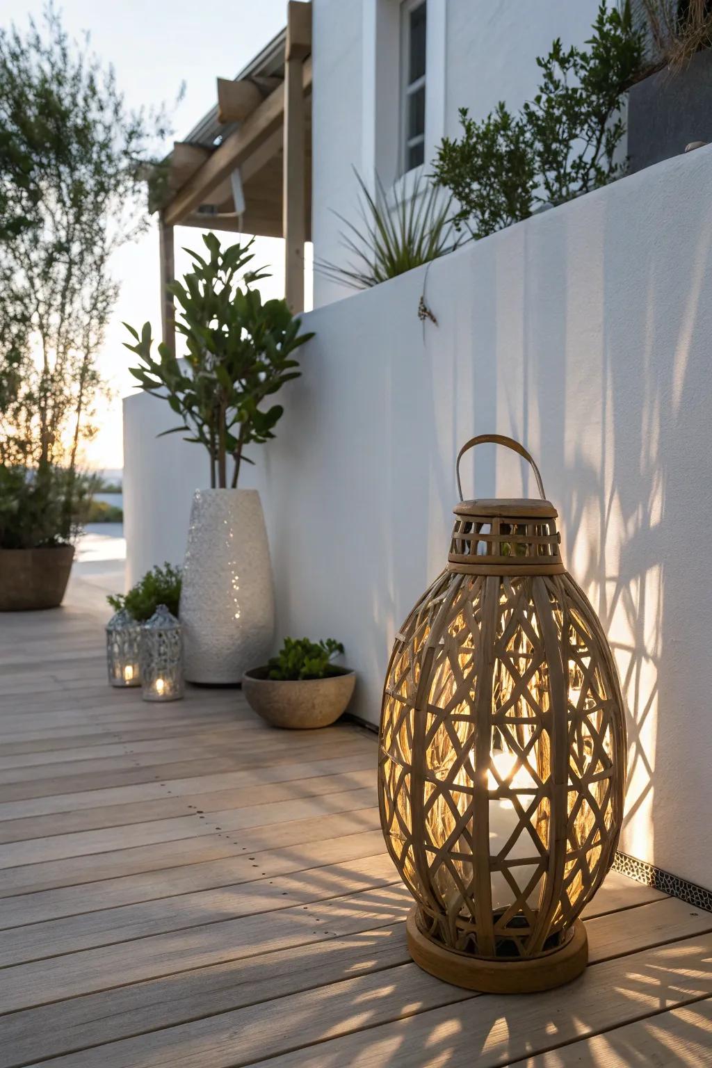 Illuminate your garden with artistic shadows and embrace the beauty of simplicity.
