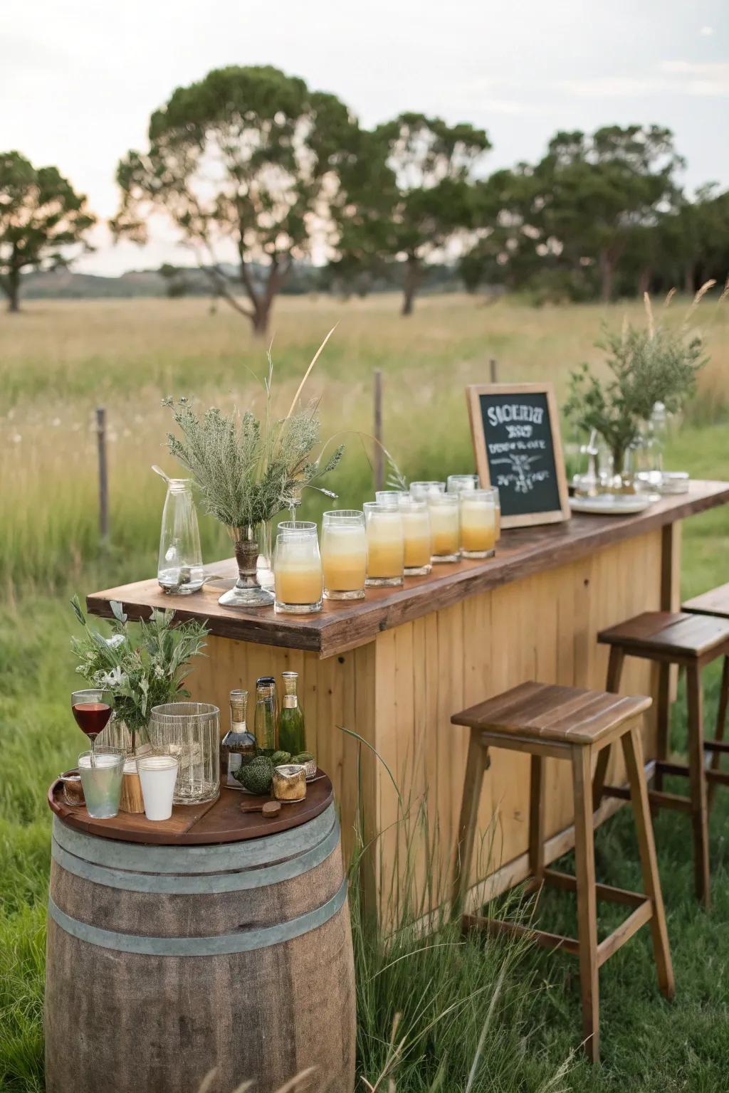 Herb-mixed drinks contribute a unique flavor to the celebration.