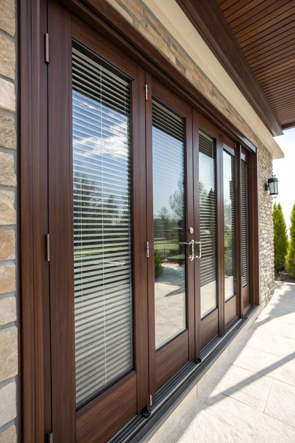 Elegance Meets Functionality: Discover the seamless style of built-in blinds.