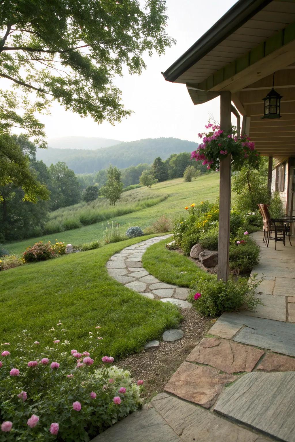 Slopes provide a natural and seamless transition.