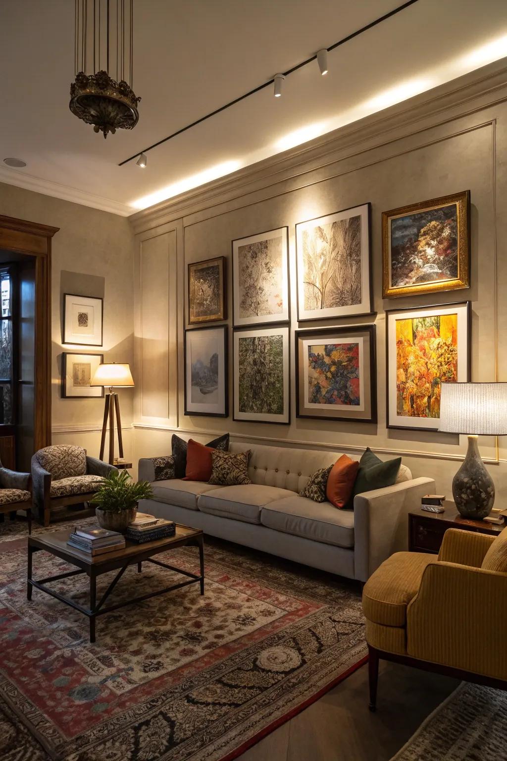 Backlighting adds drama and focus to your art.