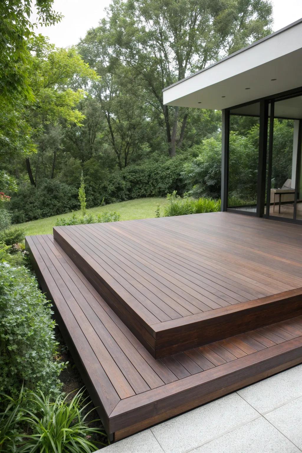 Experience the serenity of minimalist design with this stunning platform deck. Where craftsmanship meets tranquility.