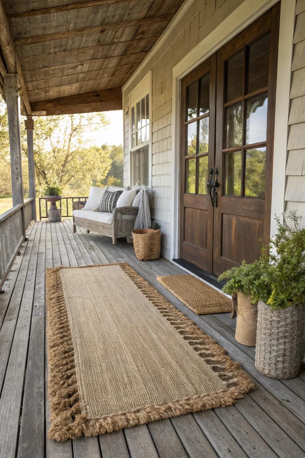 Complete your area with a natural fabric covering.