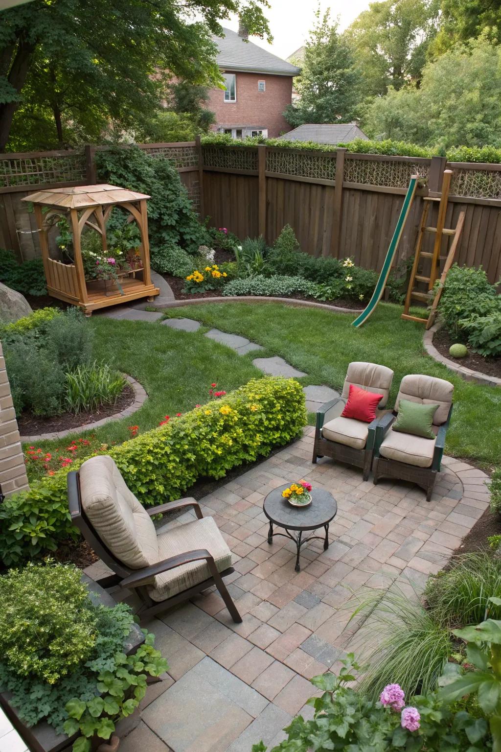 Themed zones create diverse experiences within your garden.