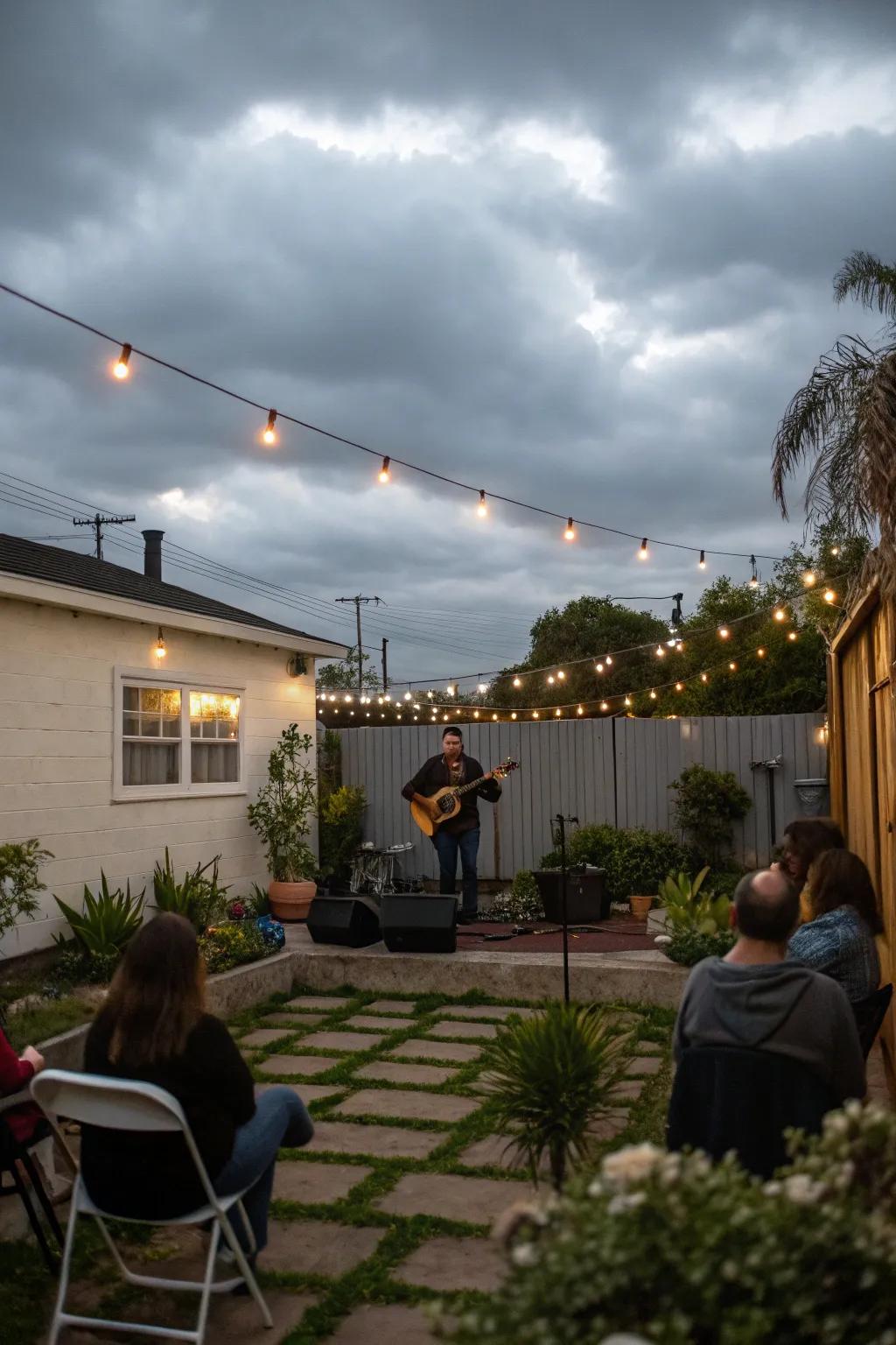 A surprise live performance delighting guests