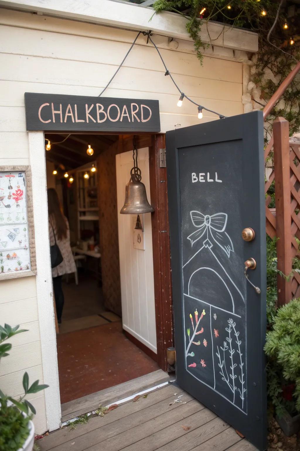 Interactive elements append a playful and engaging touch to the entrance.