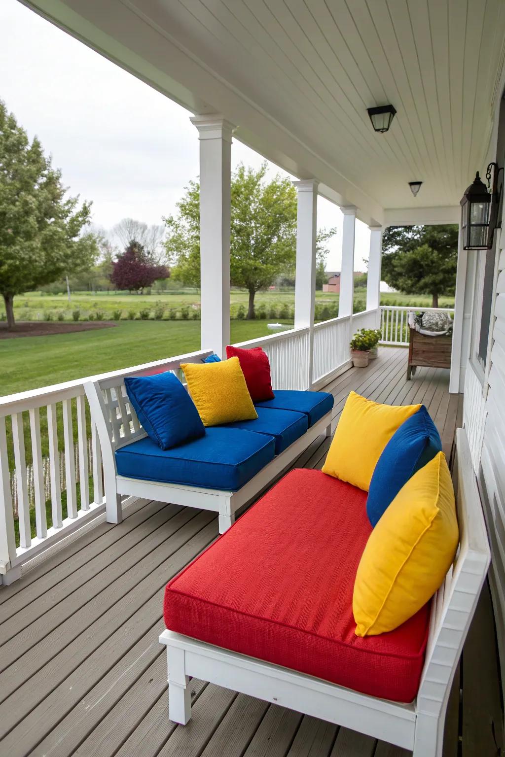 Enjoy style and durability with weatherproof cushions.