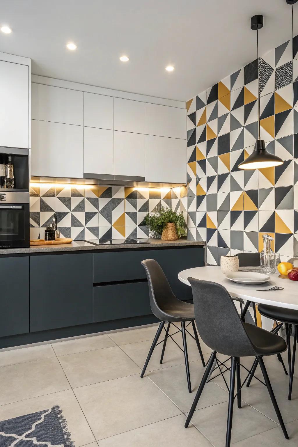 Angular layouts craft a striking and captivating focal point.