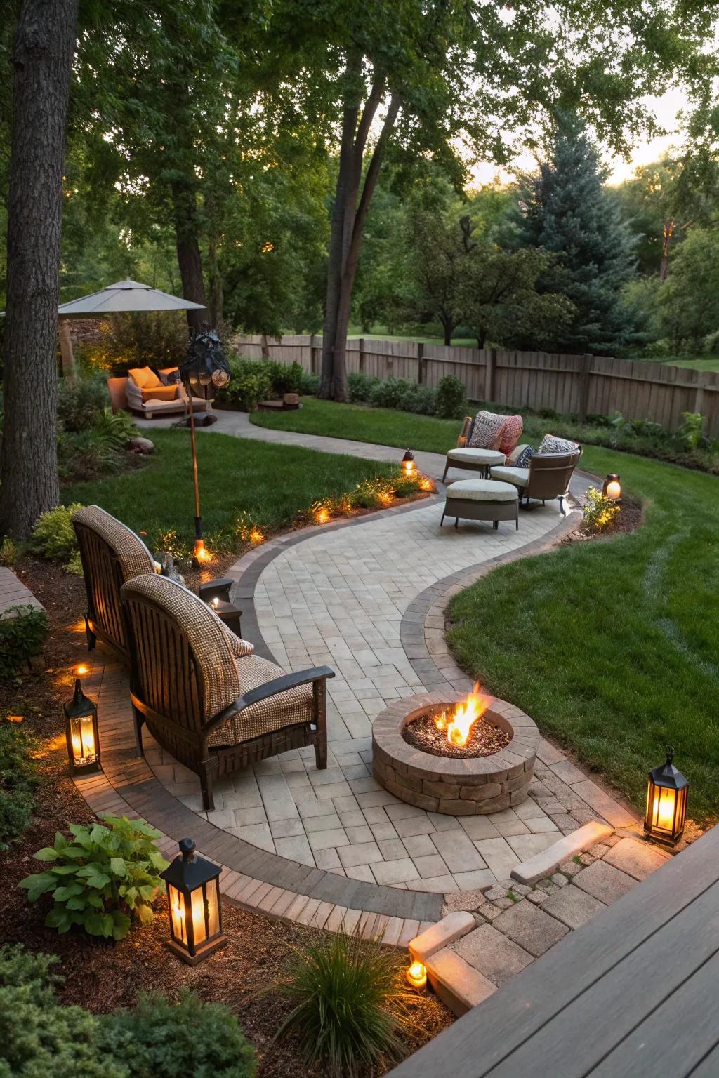 Destination bonfires create an immersive retreat in your backyard.