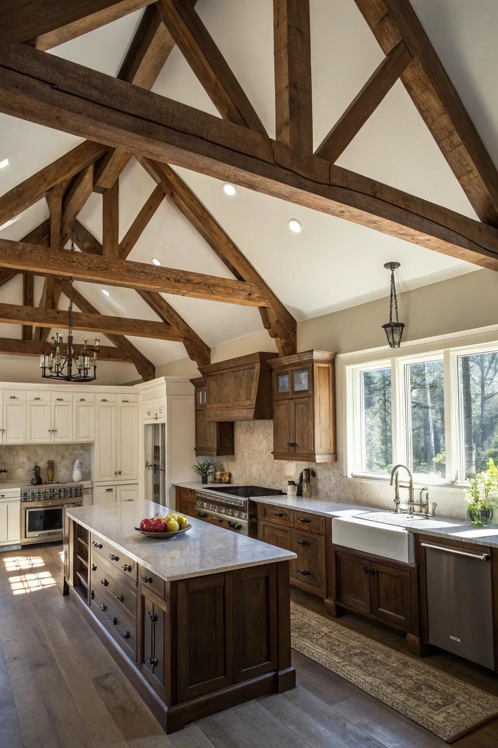 Timber accents highlight structural features, enriching the design.