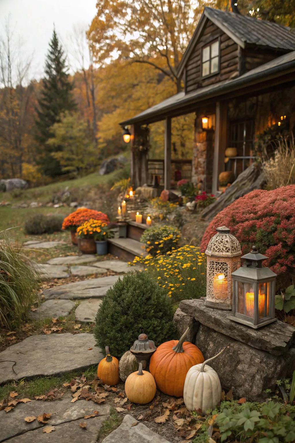 Seasonal decorations insert festive accents to your landscape.