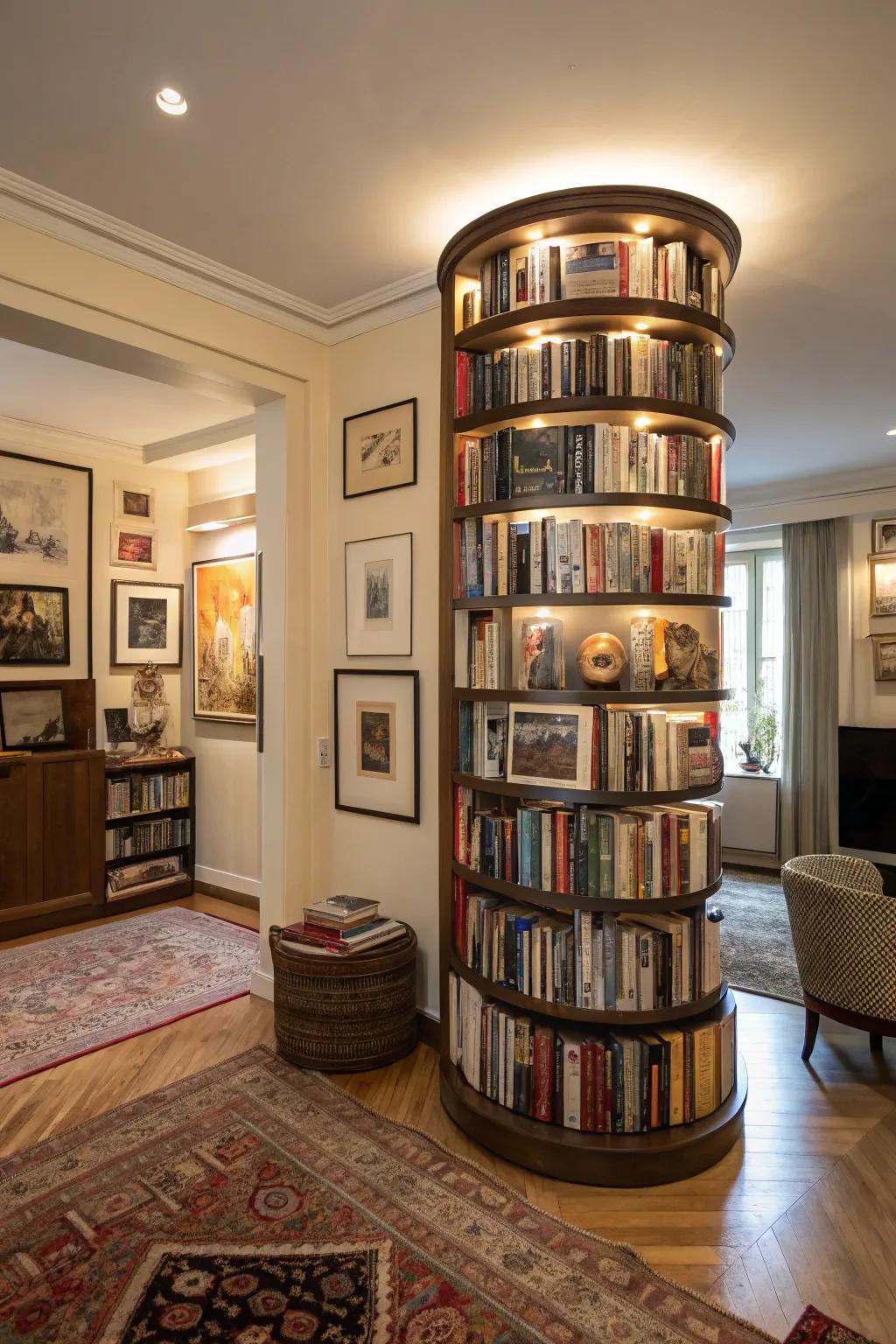 A dynamic decor keeps the living room vibrant and inspiring.