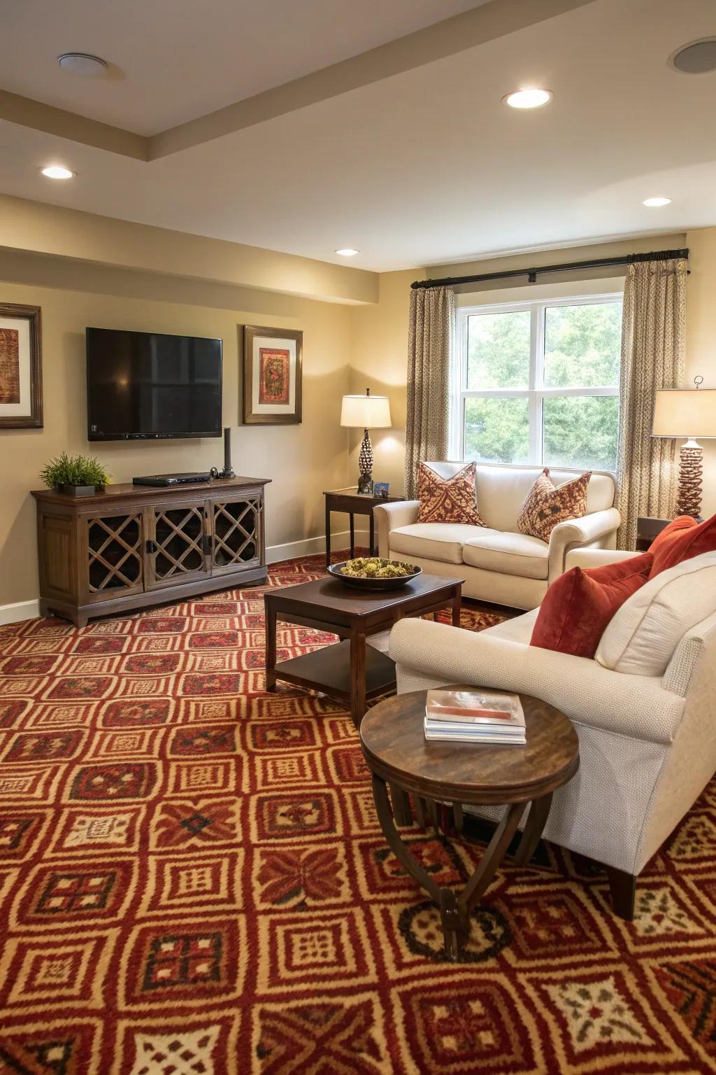 Bold patterns make a statement and become a focal point.