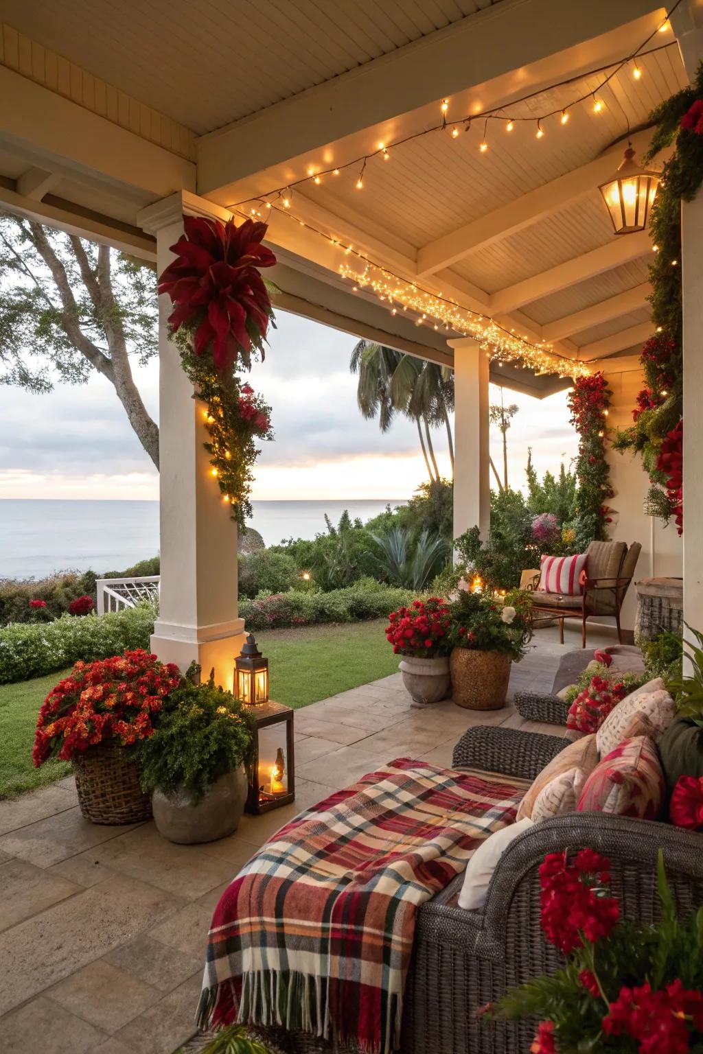Keep your lanai fresh and festive with seasonal decor.
