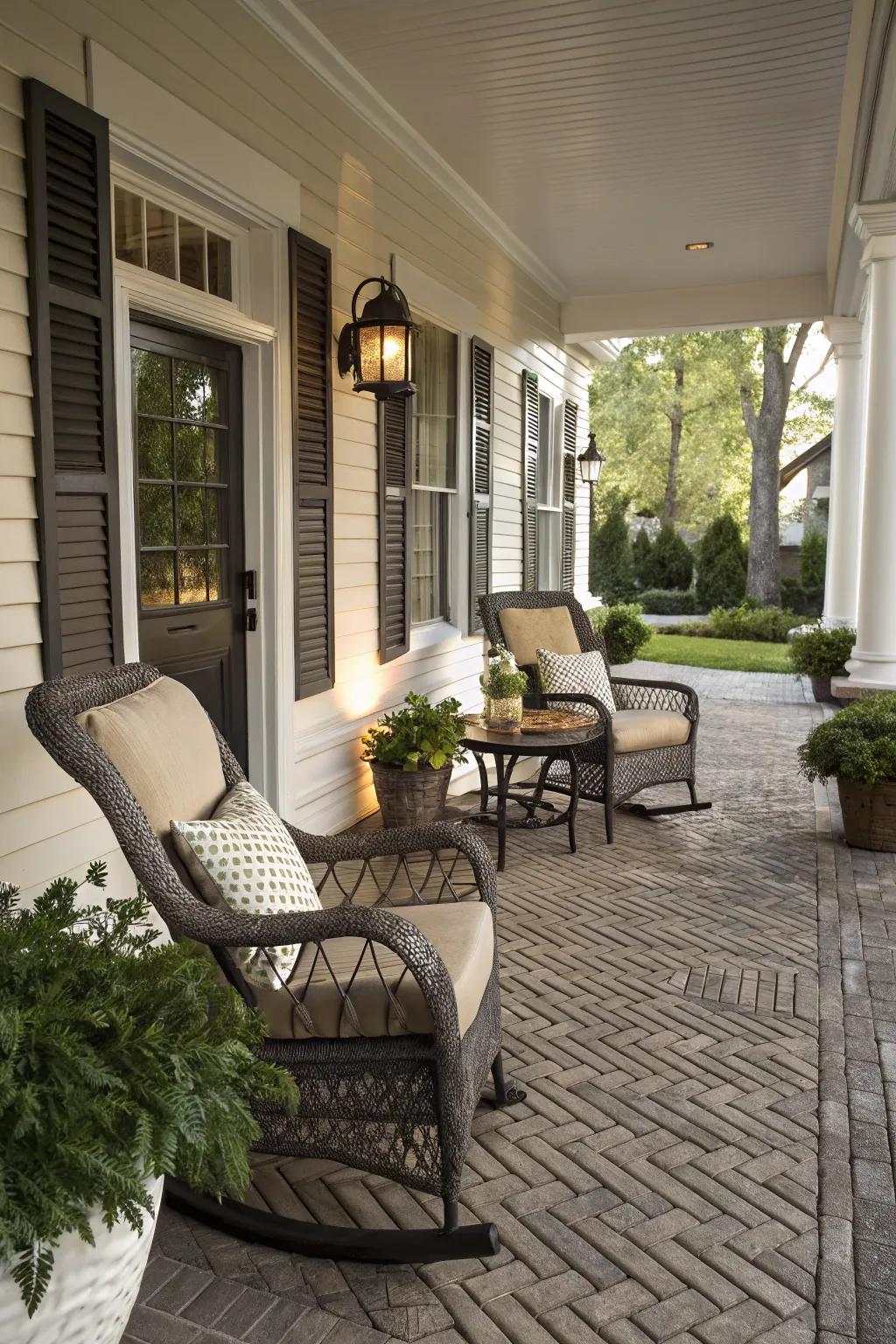 The basket interlace design offers enduring elegance.