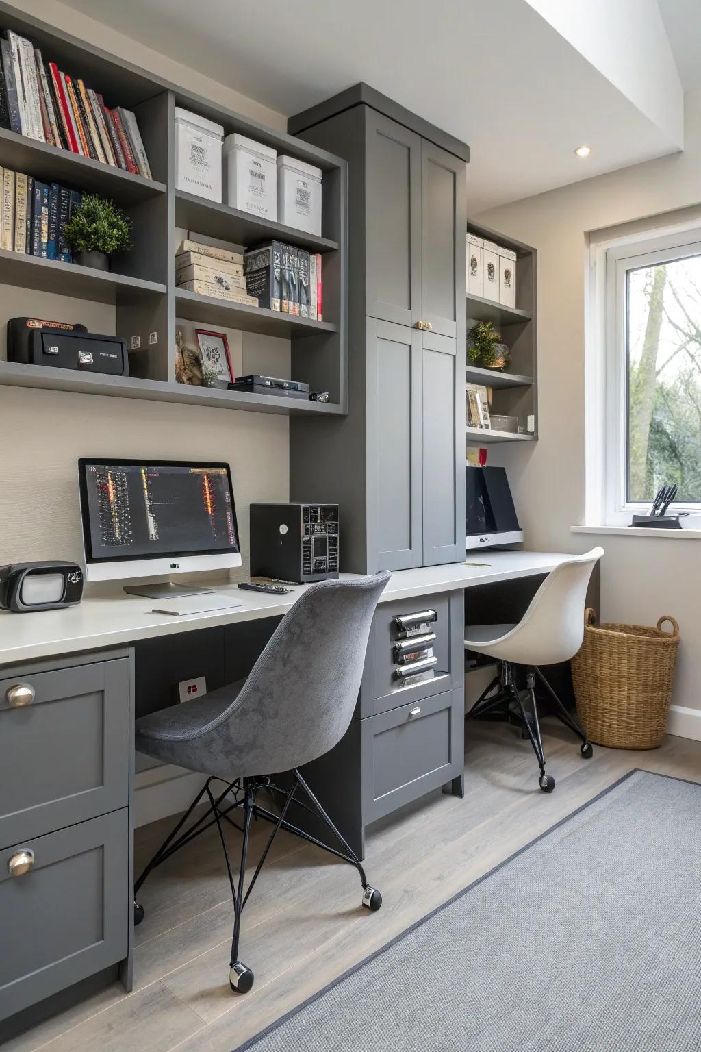 Tech-savvy furniture for a sleek and organized workspace.