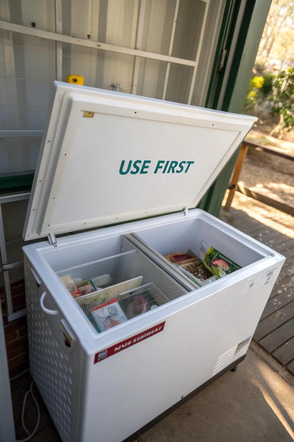 A 'Use First' section ensuring minimal waste.