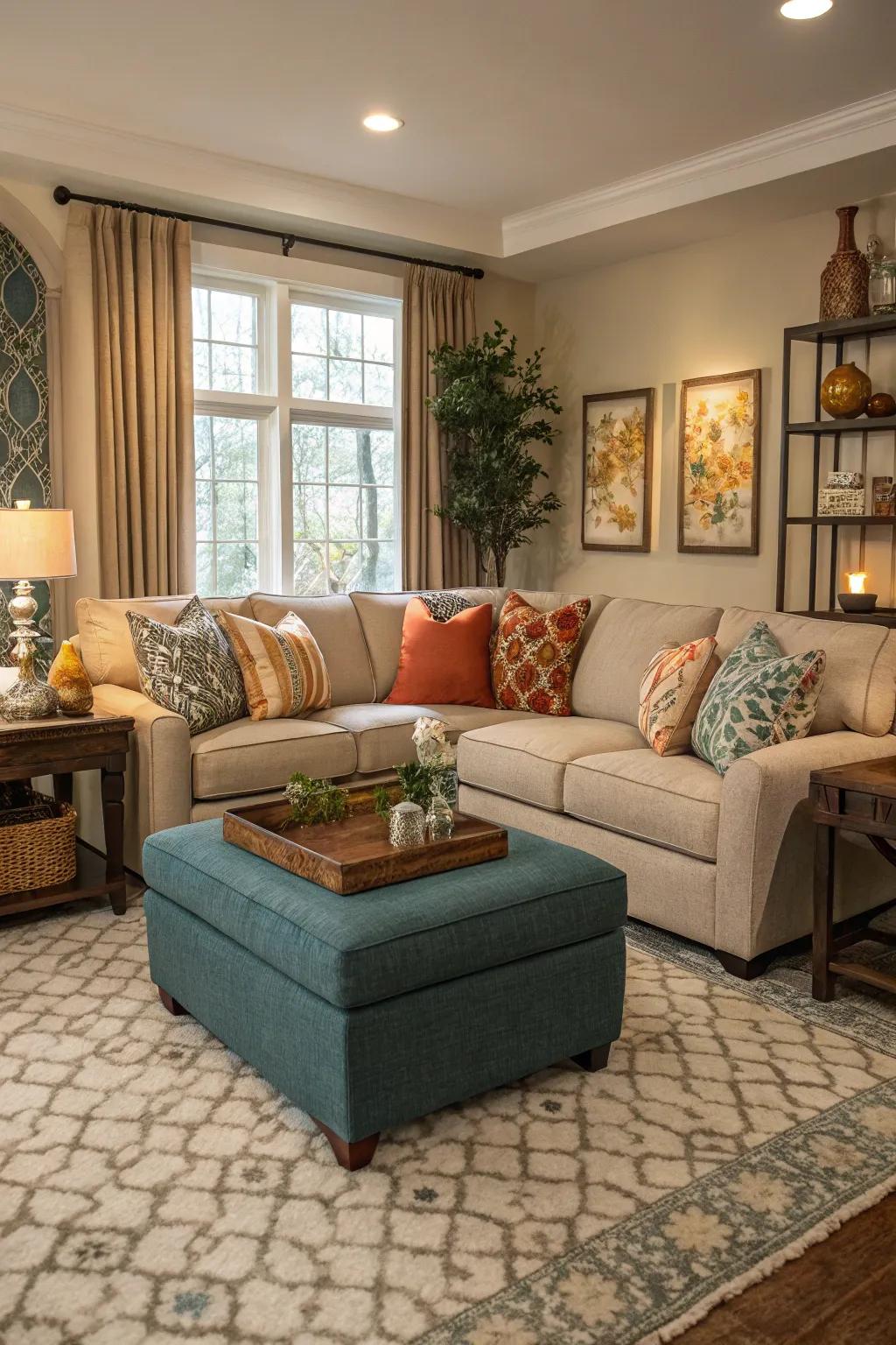 Balanced hues create harmony.