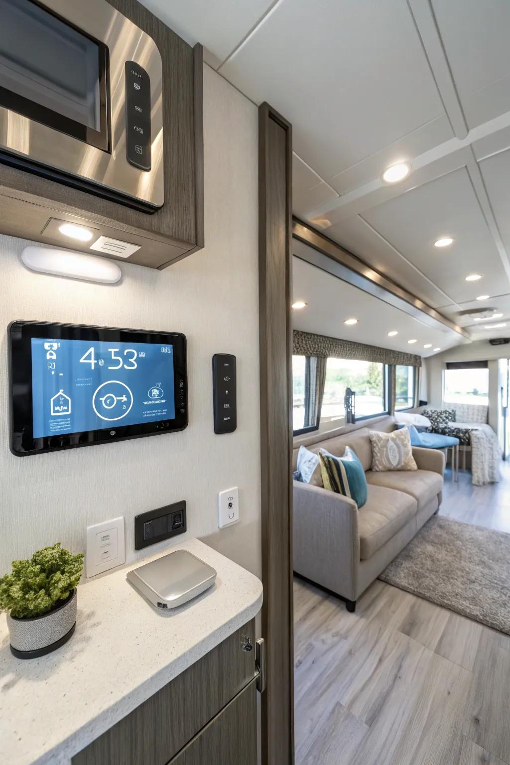 Smart home features offer modern convenience.