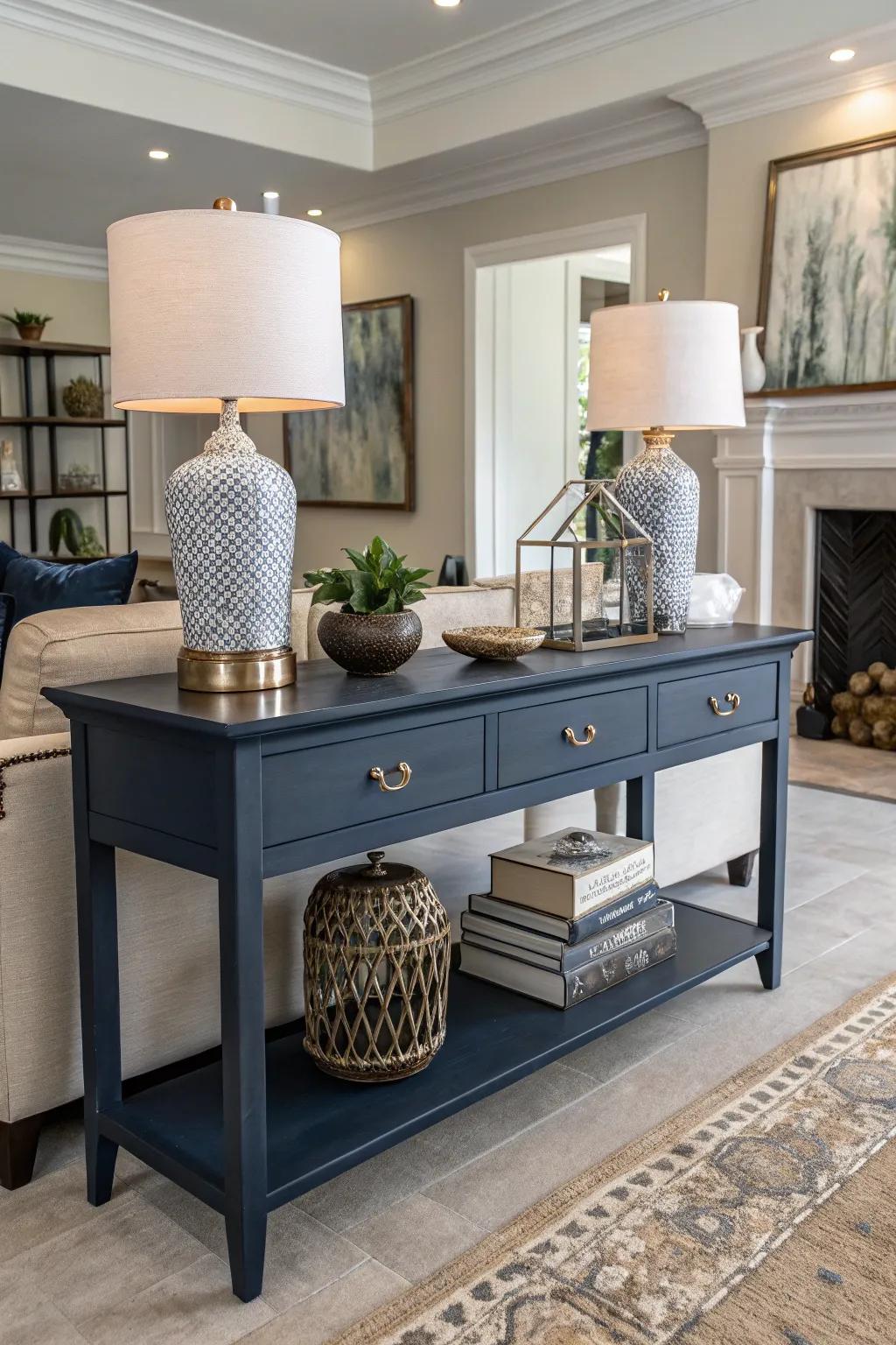 Unexpected deep elements add a unique touch.