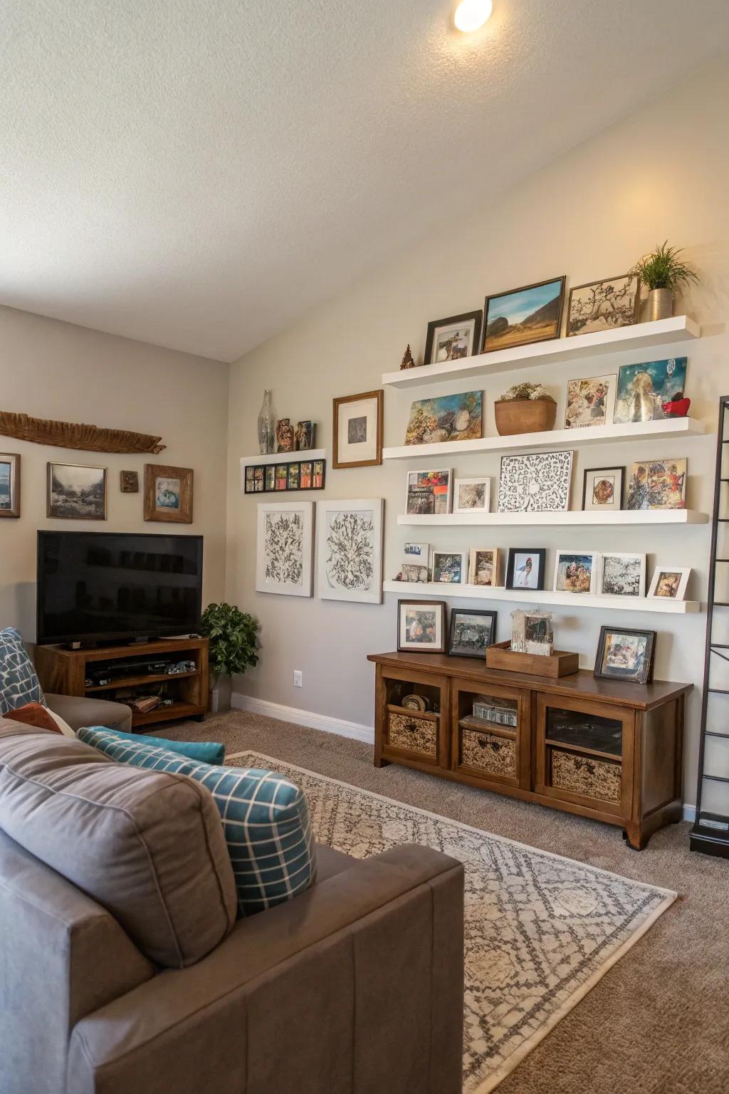 Personal touches add warmth and individuality to the space.