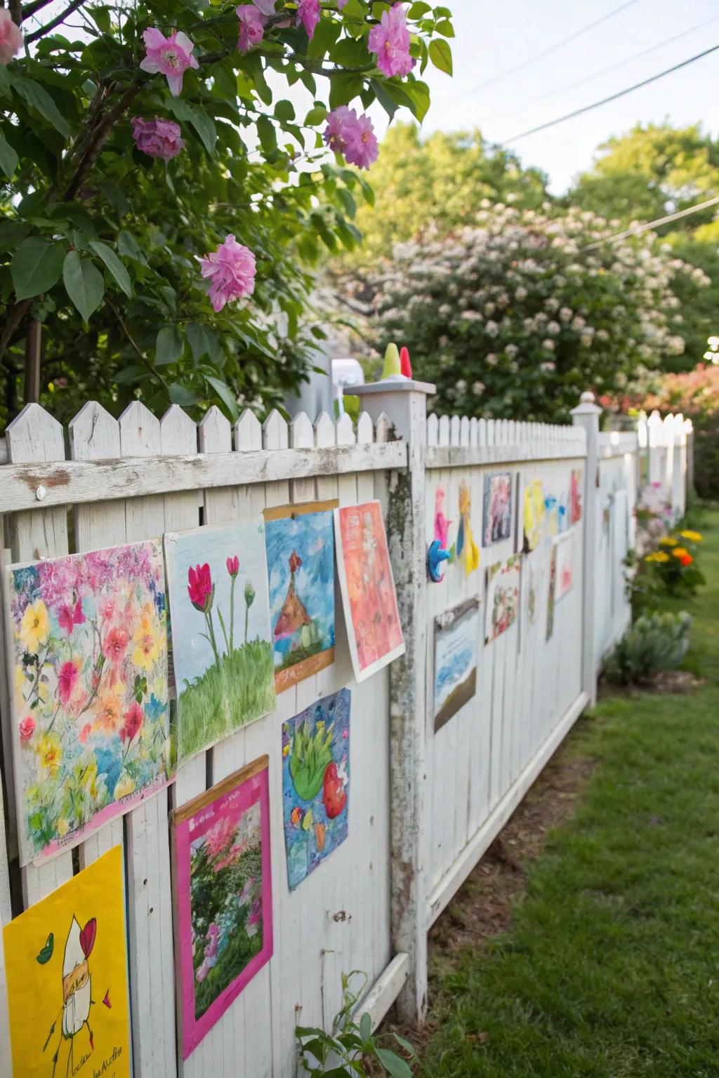 Showcase creativity with a garden art gallery.