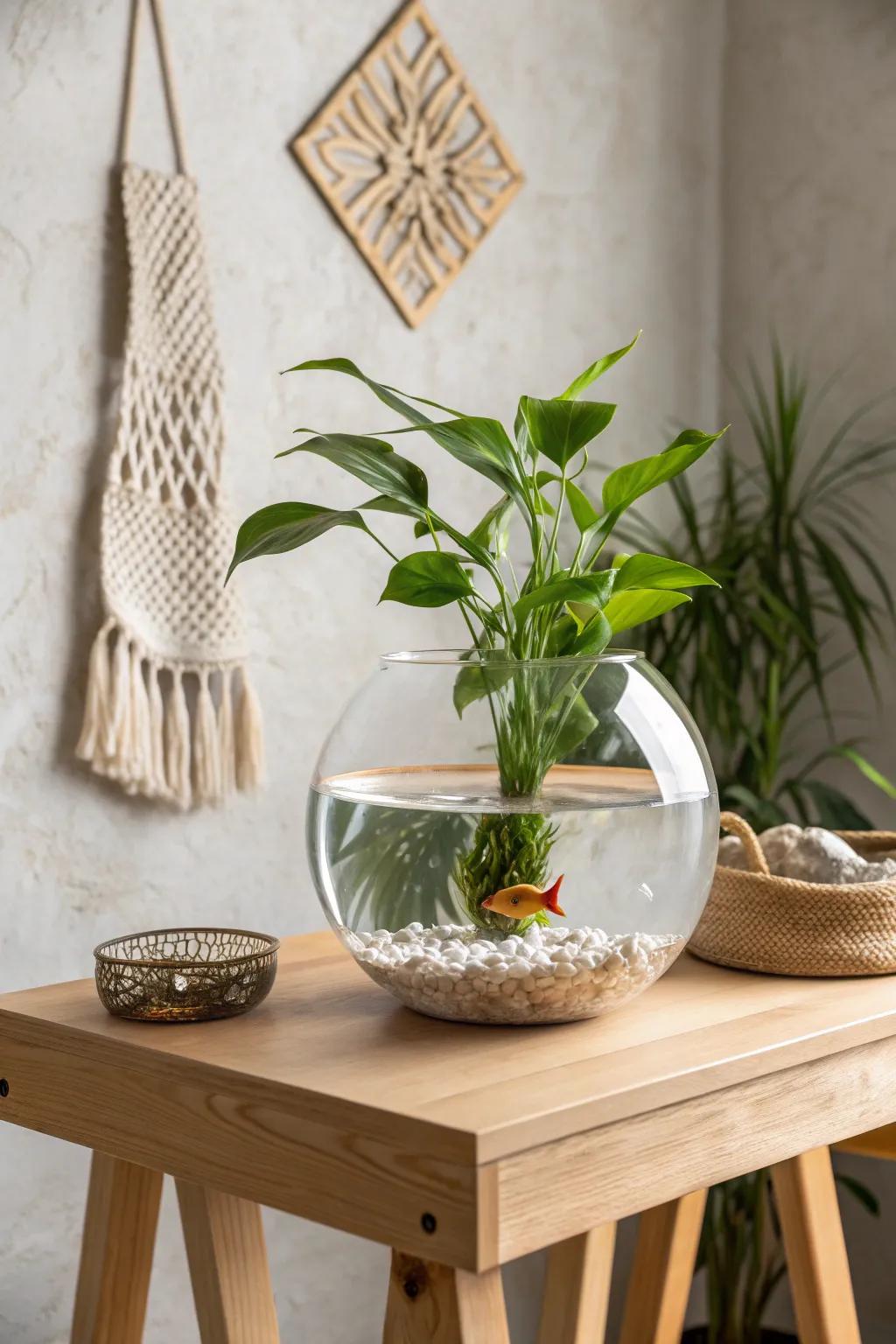 Transform your goldfish tank with seasonal plant themes for a fresh and engaging aquatic experience.
