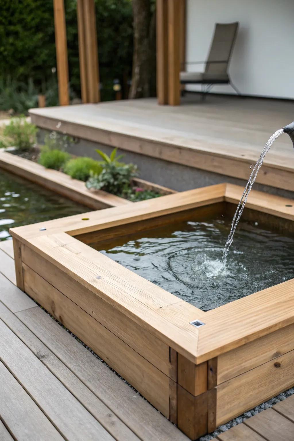 Attain serenity through a minimalist, Zen-inspired pond.