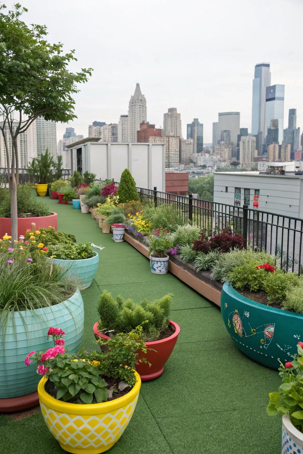 Artistic planters bring individuality and flair to the garden.