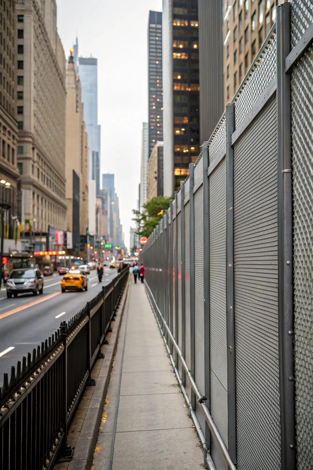 Sound-absorbing boards create a peaceful oasis amidst urban noise.