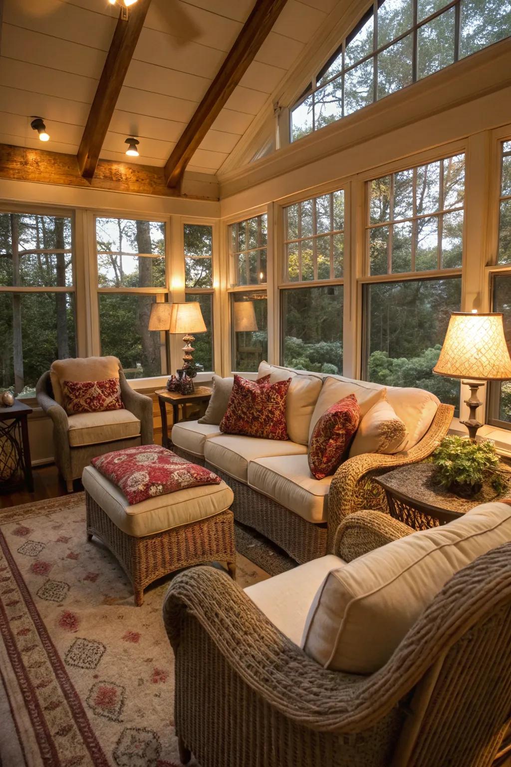 A cozy seating area perfect for relaxation and conversation.