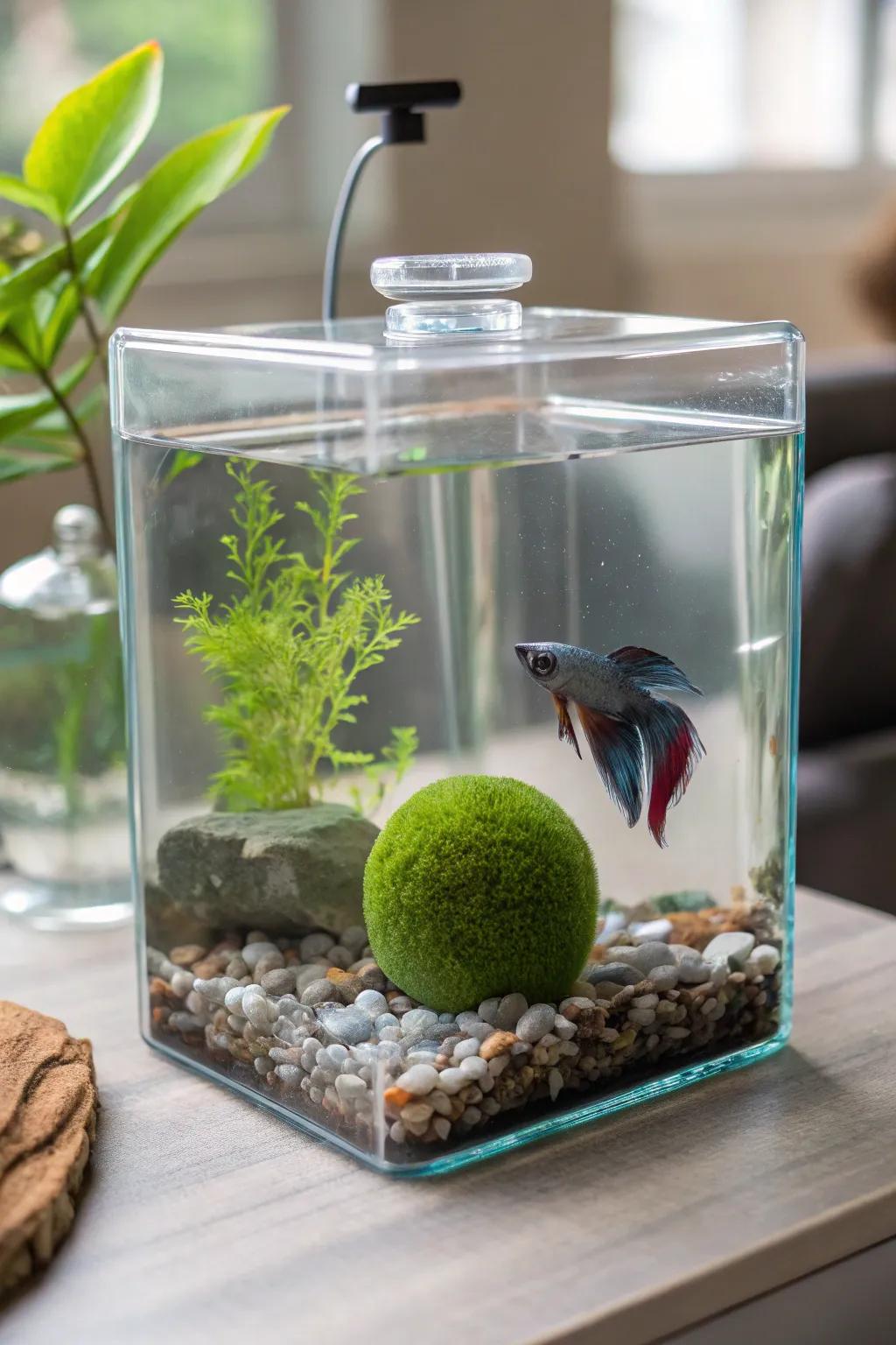 Embrace uncluttered sophistication through a streamlined, pristine setup.