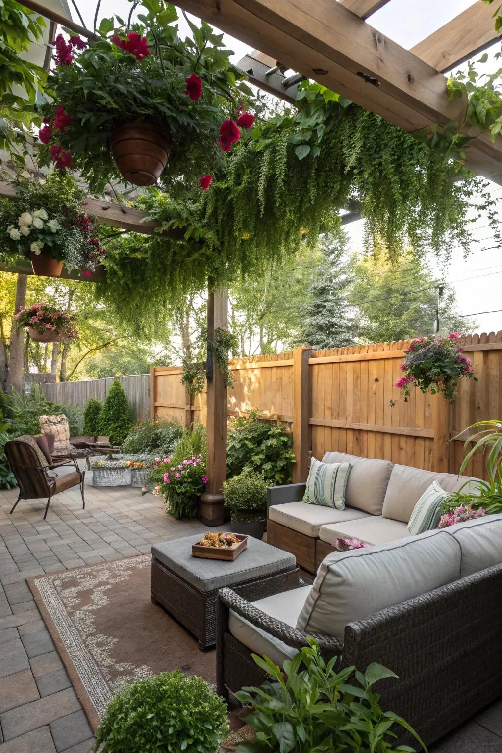 Bring nature into your lounge with lush greenery.