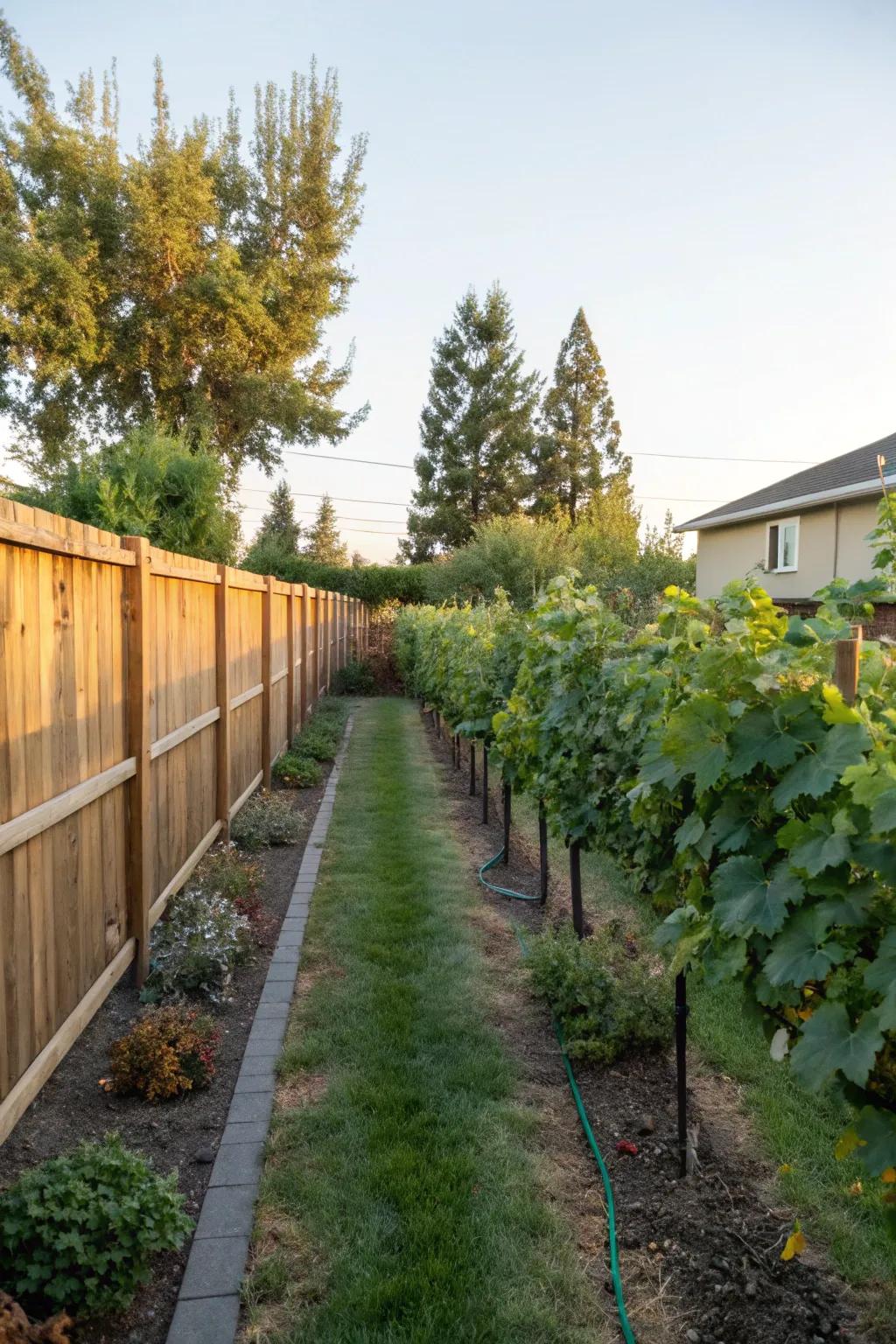 Space-saving vineyard layouts suitable for any size backyard.