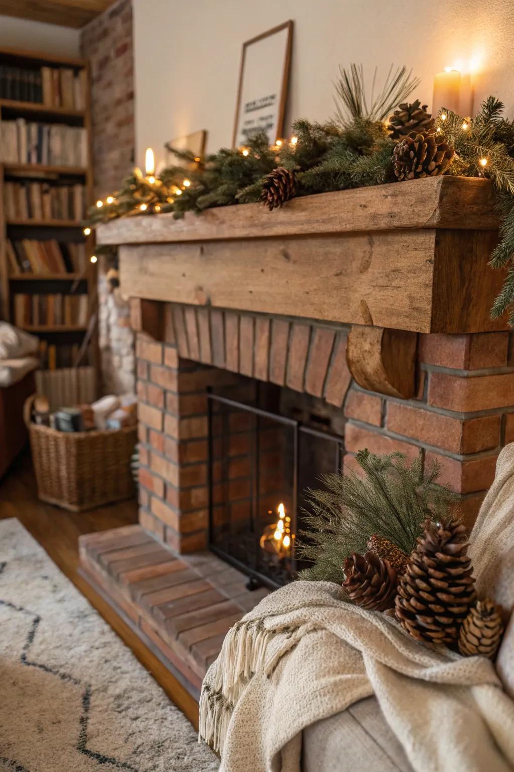 A wood mantel adds character and a sense of warmth to your fireplace.