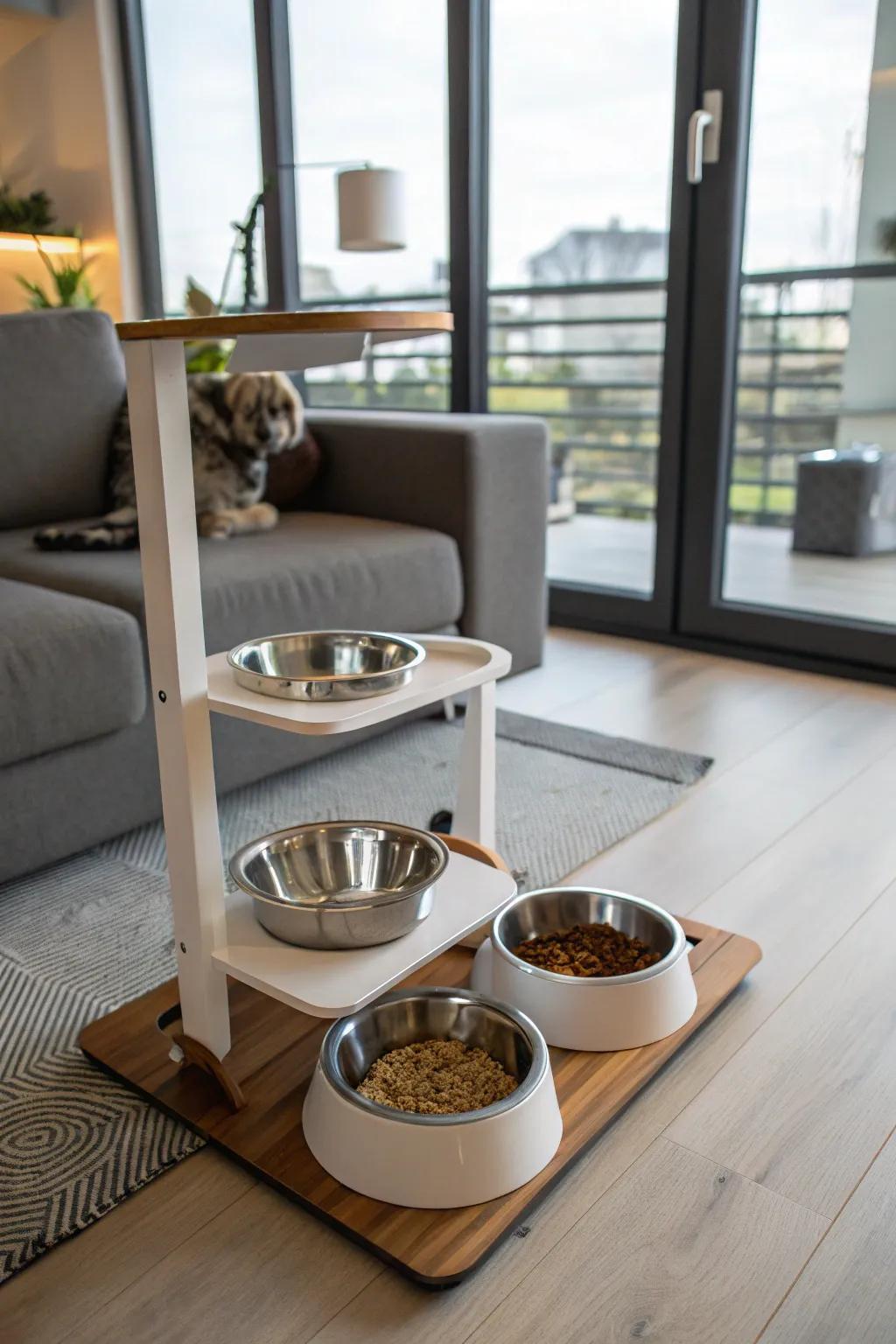 Multi-level setups are a clever choice for households with several cats.