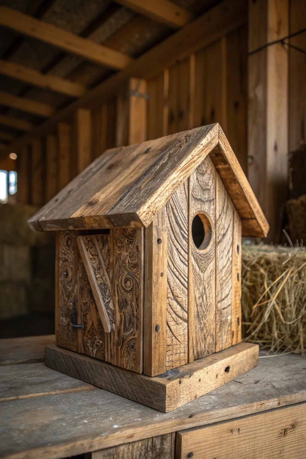 Crafted Comfort: Discover the rustic elegance of upcycled nesting boxes.