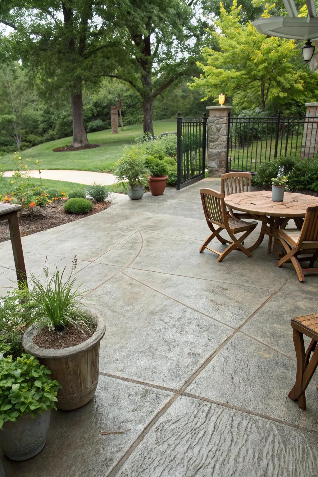 Textured surfaces provide both style and safety for your patio.