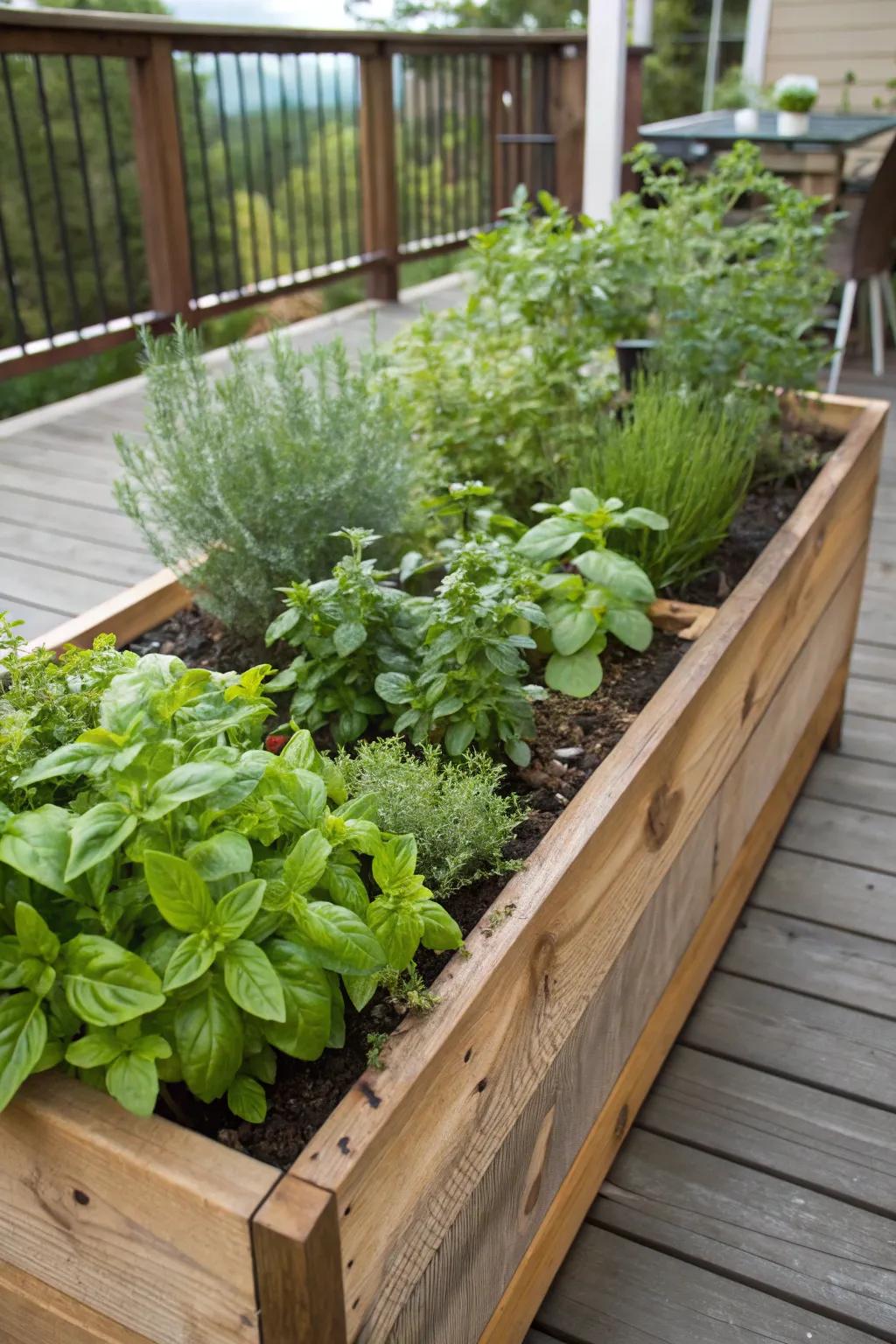 Enhance your herb selection with countryside-style framed beds.