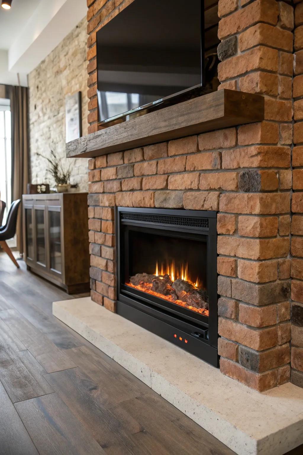 Transform your space with the sophisticated charm of an electric fireplace insert, perfect for cozy evenings.