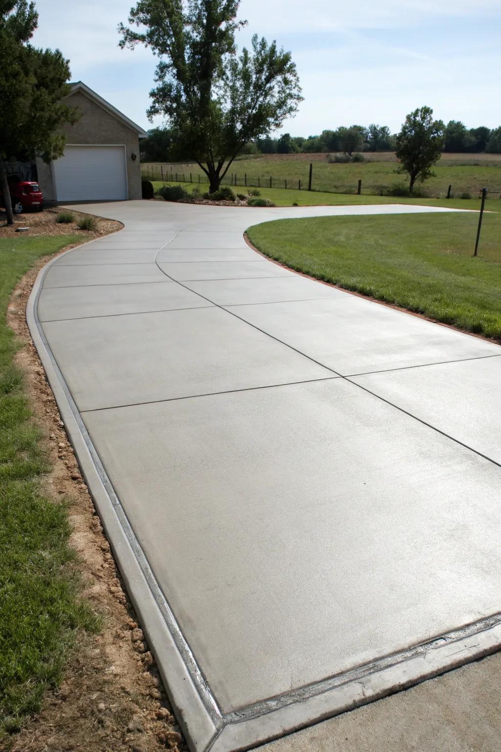 Concrete extensions offer a neat, uniform appearance.