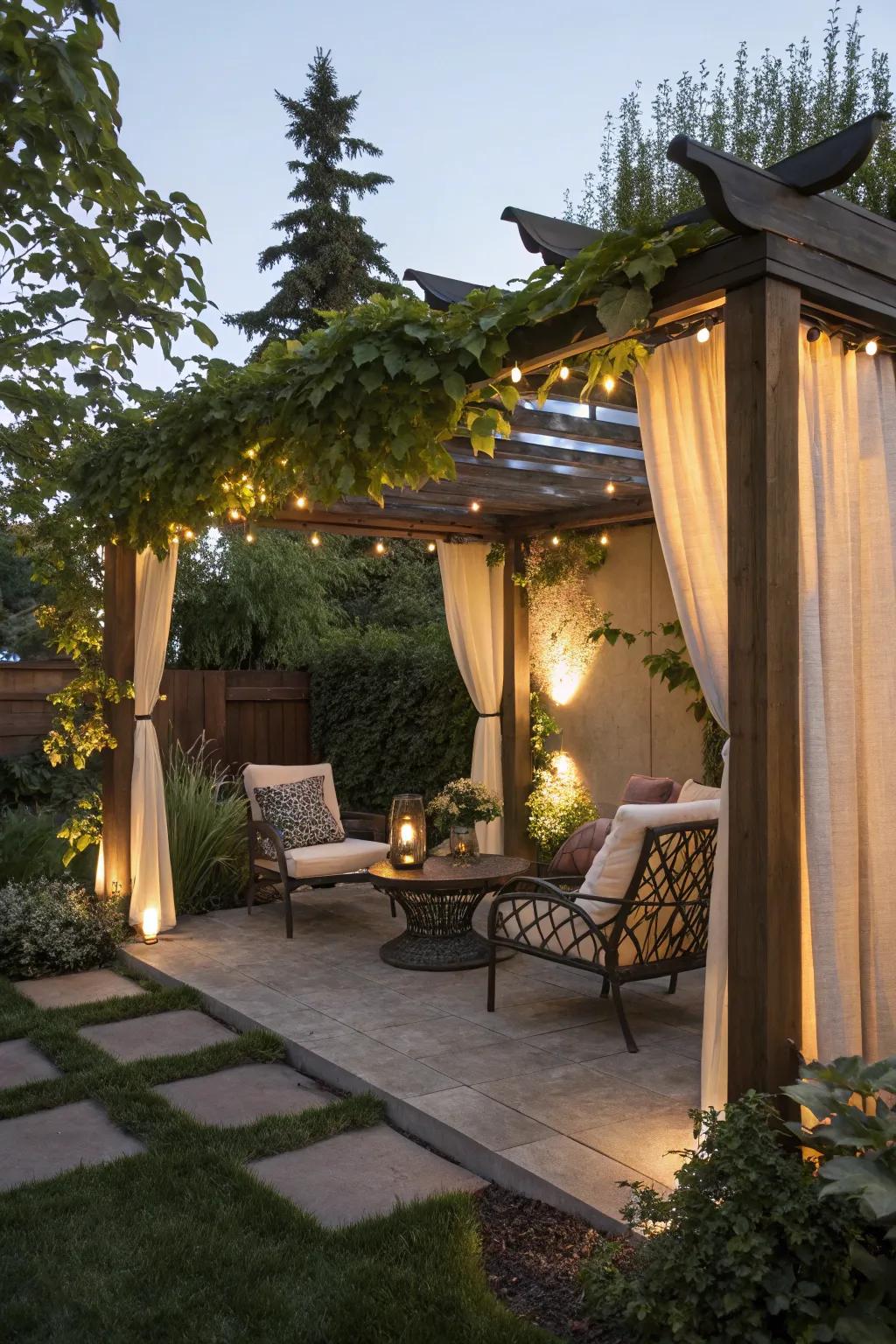 Retractable screens offer privacy and flexibility