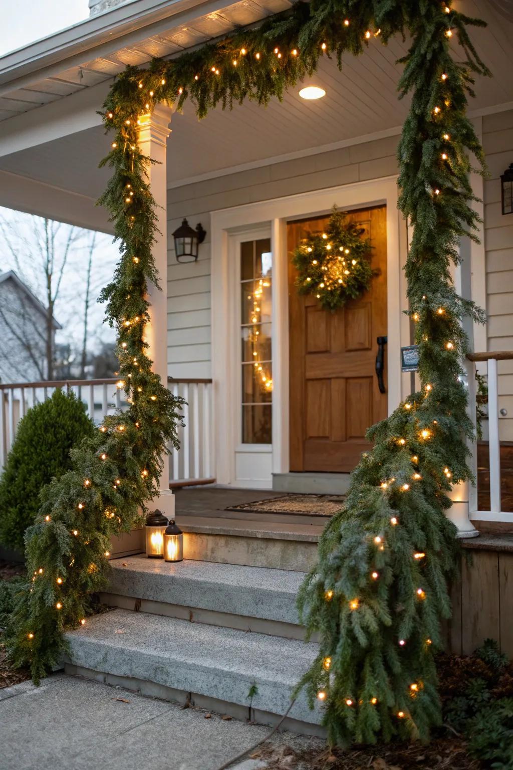 Radiant lights transform your garland into a spellbinding spectacle.