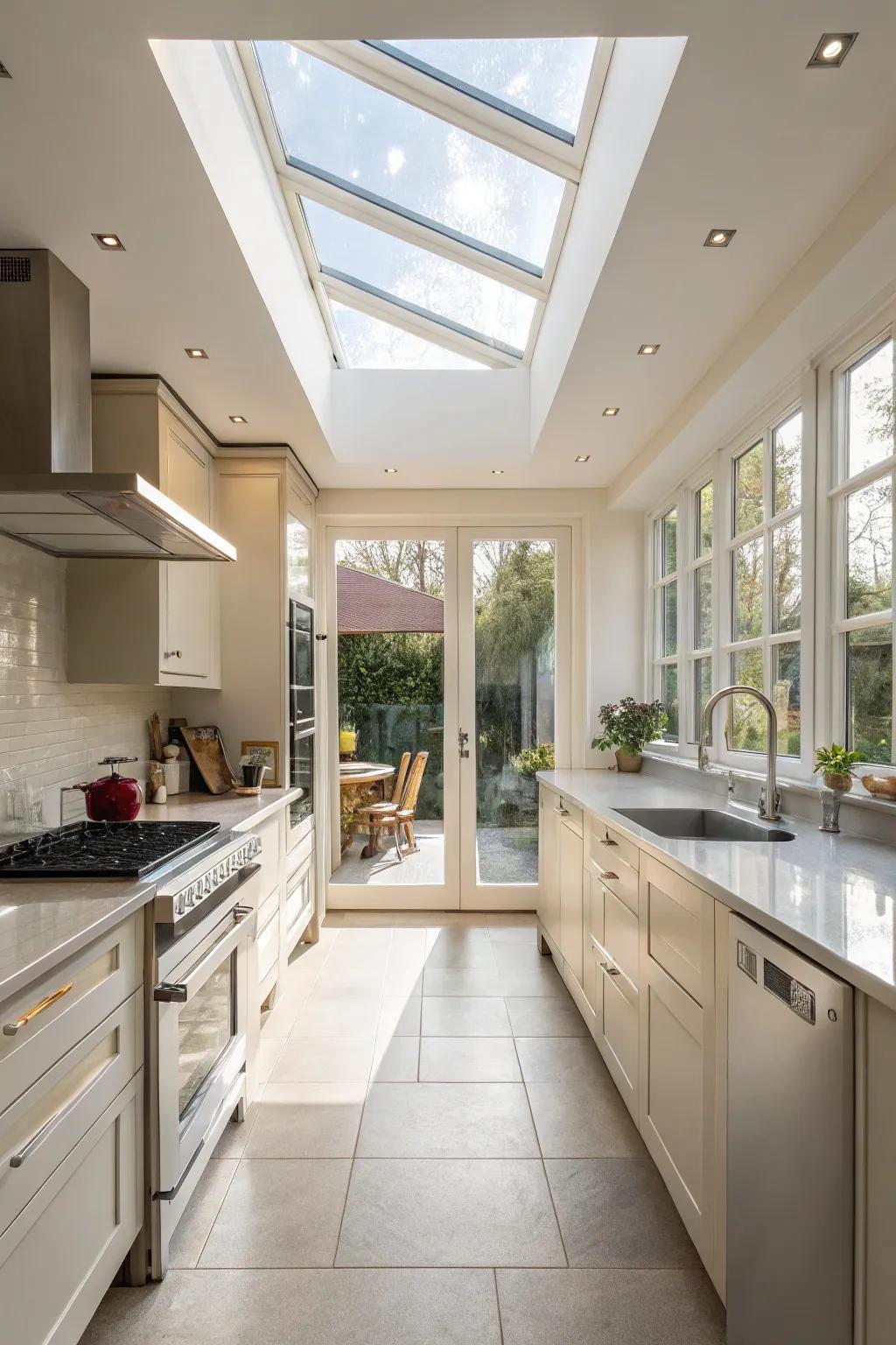 Sunlight can radically change the feel of your kitchen.